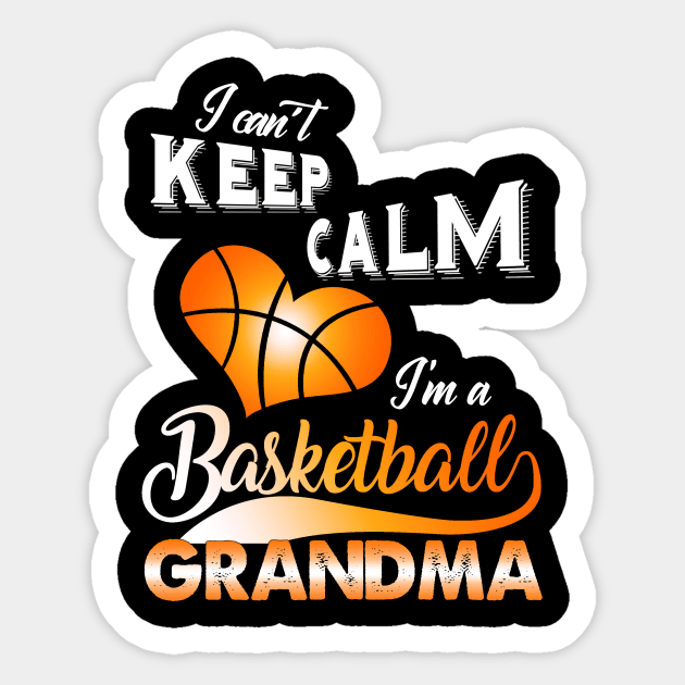 I Can't Keep Calm-I'm a Baseball Grandma Costume Gift Sticker by Ohooha